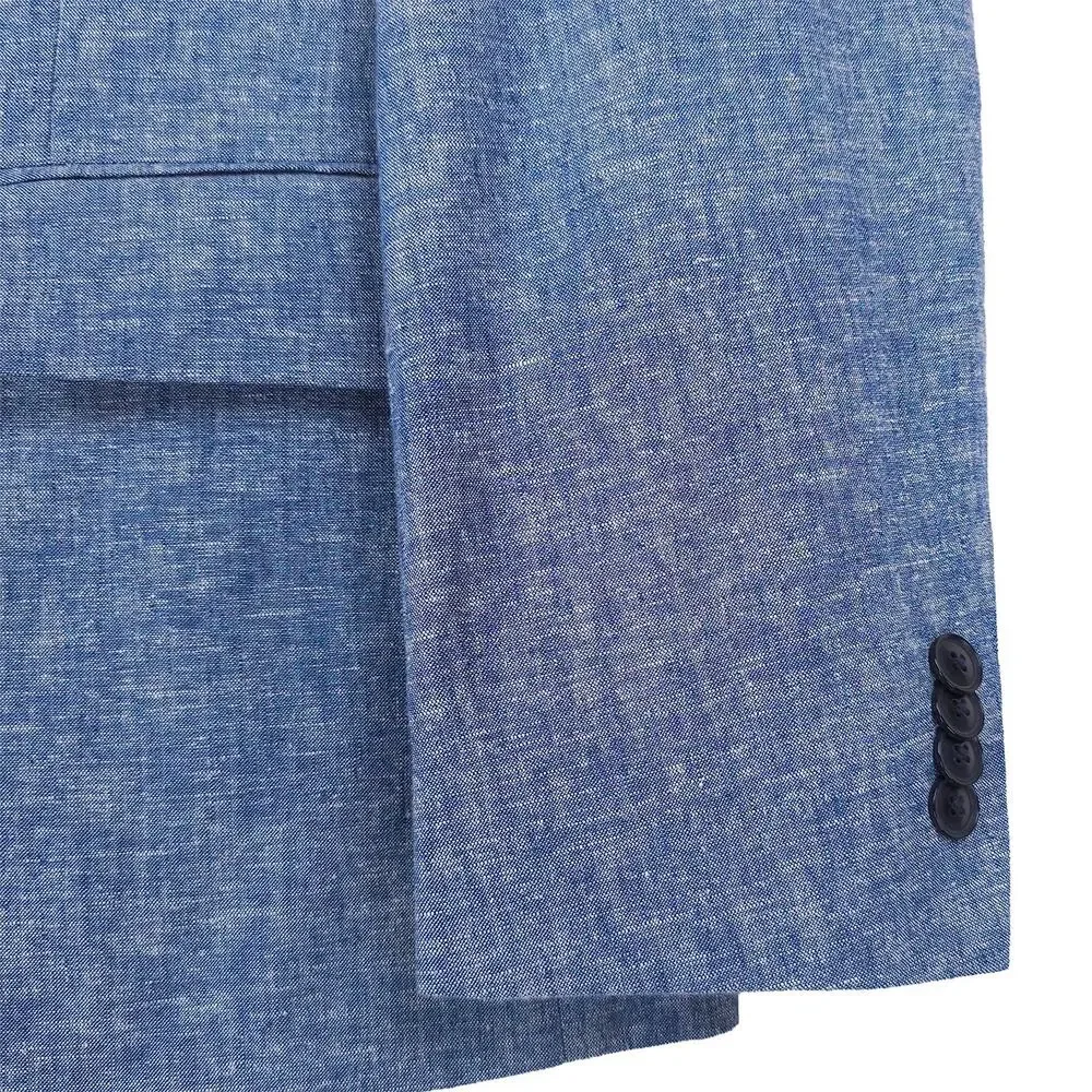Tommy Hilfiger Mens Modern Fit Sport Coat 40S Light Blue Linen Cotton Blend NWOT